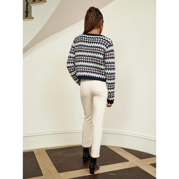 La Ligne Recurate Courchevel Henley Fair Isle Sweater Size XL - Picture 6 of 11